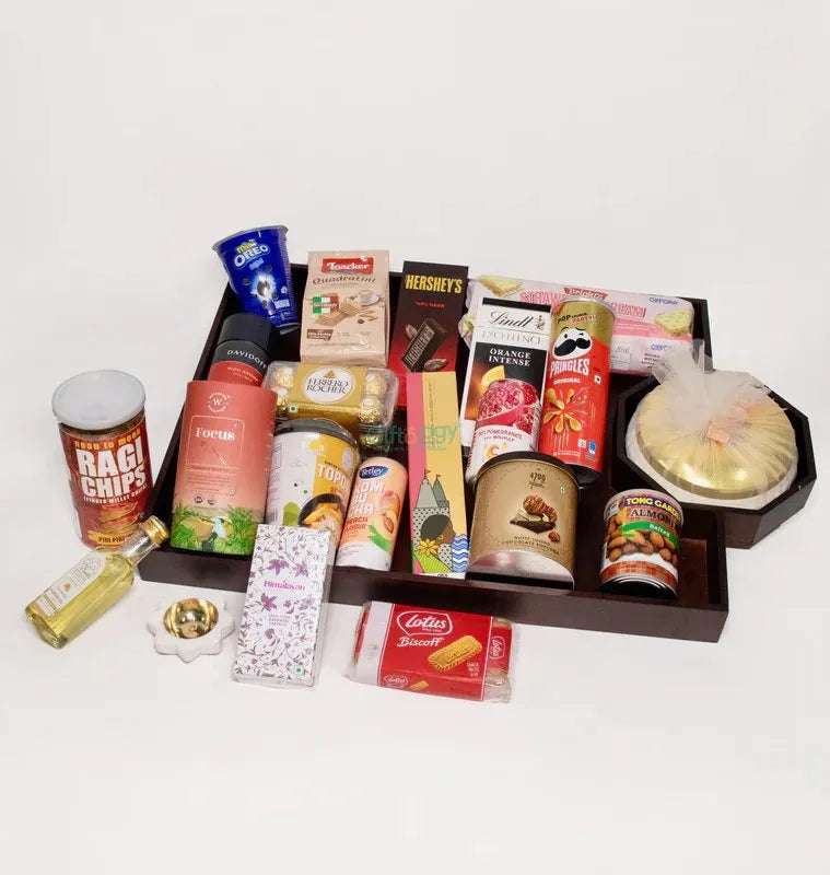 The Grand Celebration — Mango Wood Tray Hamper